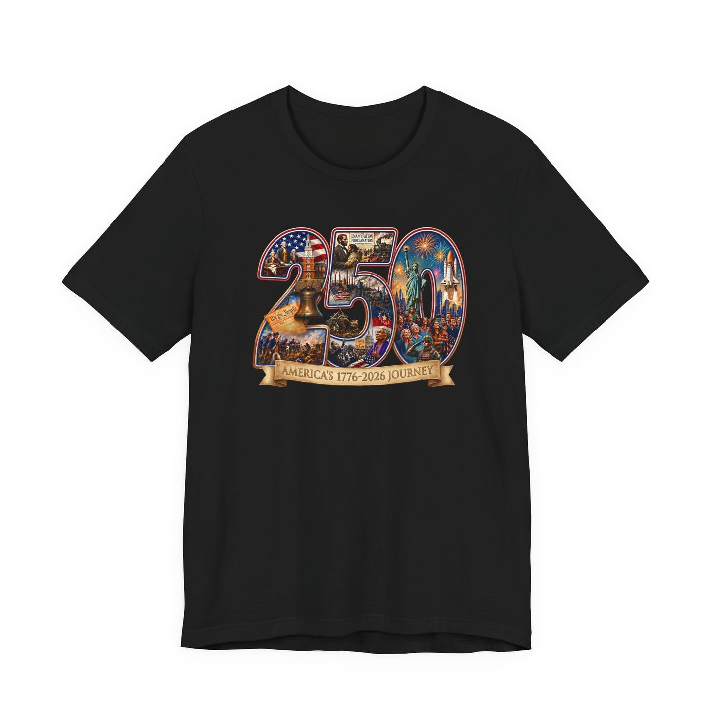 250th Anniversary America Journey Graphic Tee — “America’s 1776–2026 Journey” Commemorative T‑Shirt